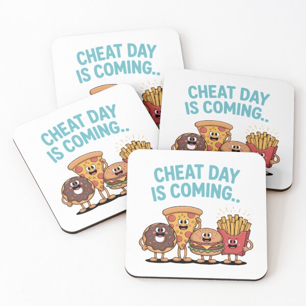 Item preview, Cheat Day is Coming - Junk Food Cartoon Pizza Fries designed and sold by Moon-Ape.