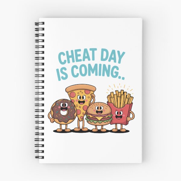 Item preview, Cheat Day is Coming - Junk Food Cartoon Pizza Fries designed and sold by Moon-Ape.