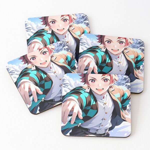 Item preview, Tanjiro Kamado Demon Slayer Winter Snow Running Joyful Adventure designed and sold by riadjamai.