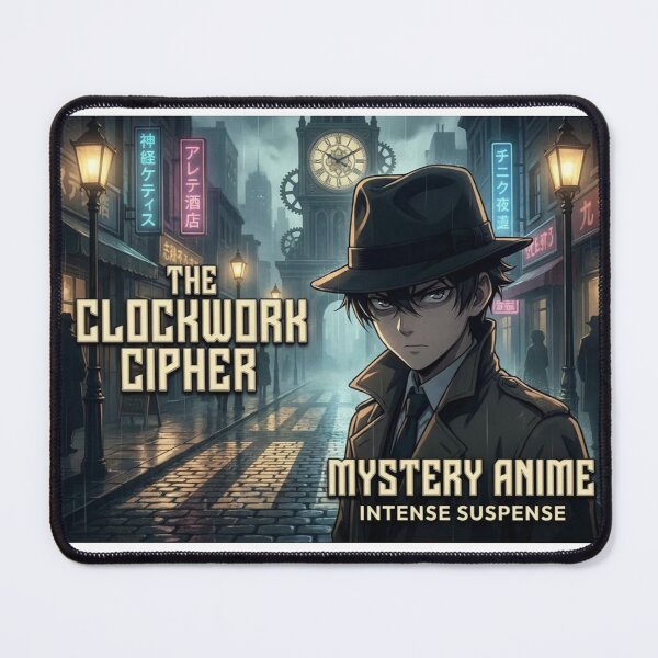 Item preview, Steampunk Detective Anime – Clockwork Cipher Mystery Noir designed and sold by EchoWave11.