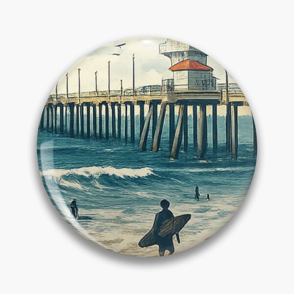Item preview, Huntington Beach California Vintage Surfing Design Souvenir designed and sold by ryanapples2.