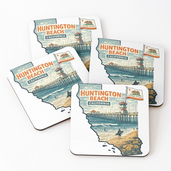 Item preview, Huntington Beach California Vintage Surfing Design Souvenir designed and sold by ryanapples2.