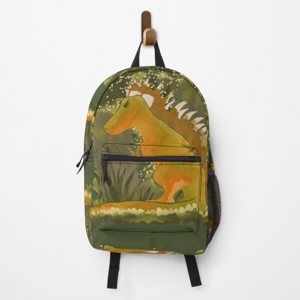 Item preview, Cute Watercolor Dinosaur in Forest - Adorable Orange Dino Illustration designed and sold by TheArtOfTreble.