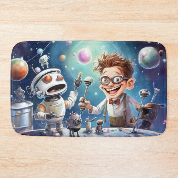 Item preview, Space Dreamer Boy – Future Sci-Fi Kid Illustration designed and sold by EchoWave11.