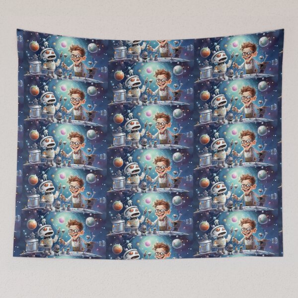 Item preview, Space Dreamer Boy – Future Sci-Fi Kid Illustration designed and sold by EchoWave11.