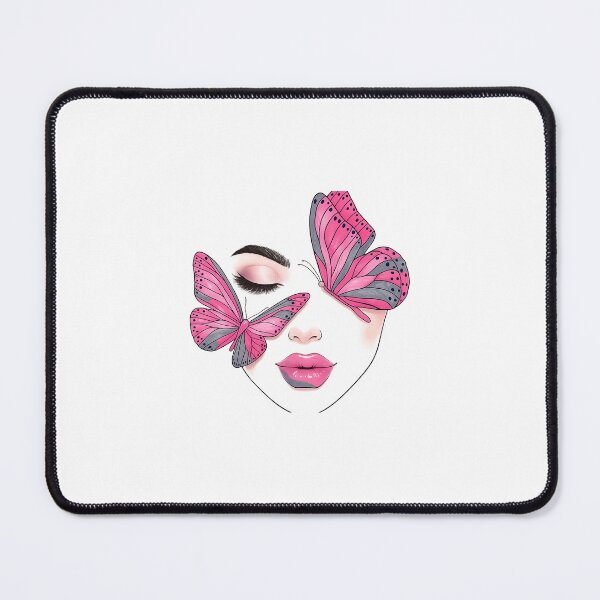 Item preview, Feminine woman's face with butterflies designed and sold by TubyShop.