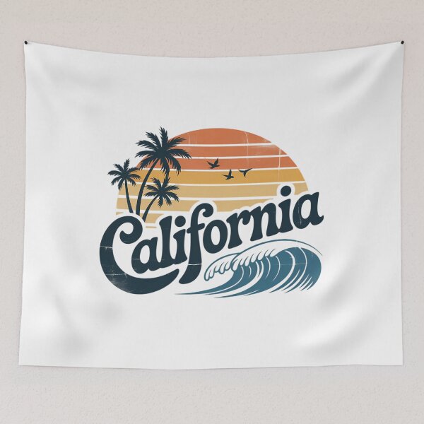 Item preview, California Vacation Sunset Cute Cali 70s Beach designed and sold by Moon-Ape.