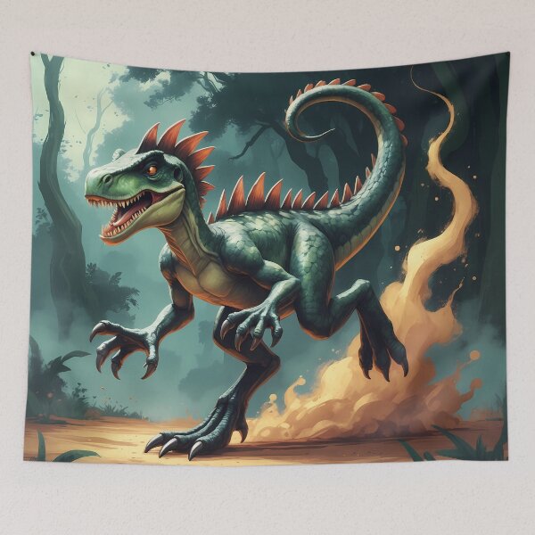 Item preview, Velociraptor - Dinosaur Fantasy Art designed and sold by Lucid Dream Pixel.
