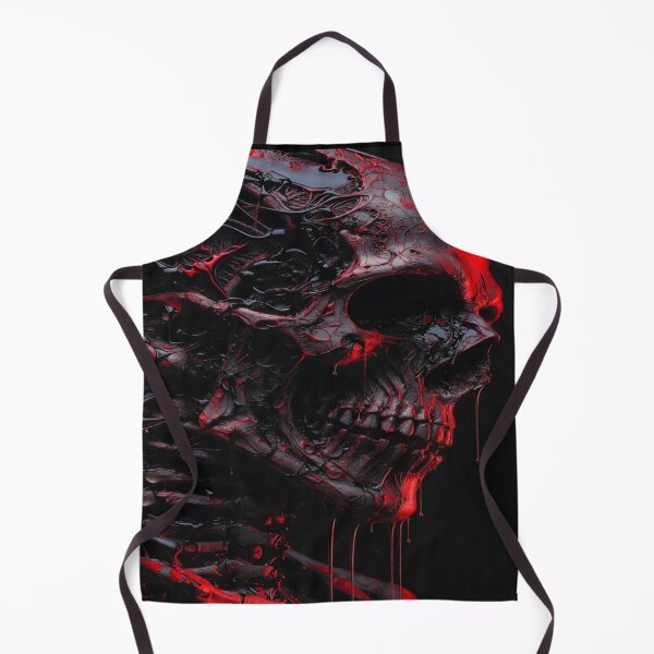 Item preview, Gothic Biomechanical Skull Red Dripping Dark Fantasy Art designed and sold by MakarenaCreate.