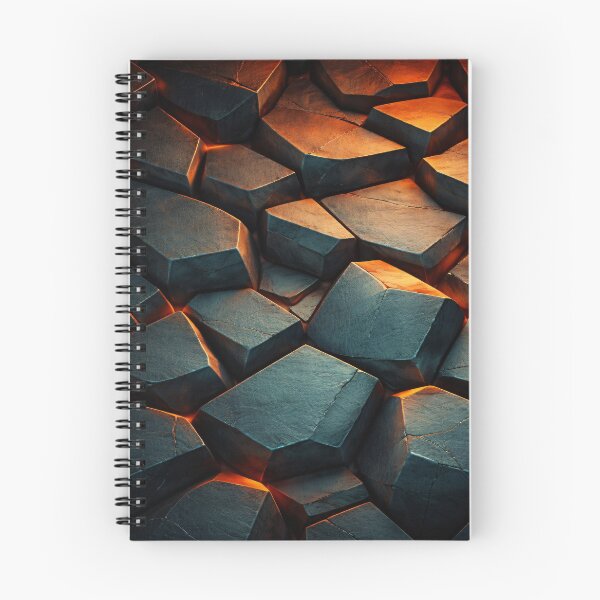 Item preview, Dark Volcanic Rock Texture with Glowing Lava Cracks designed and sold by Kaleidoscope Print.