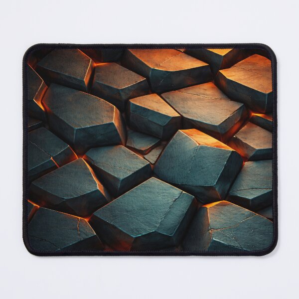 Item preview, Dark Volcanic Rock Texture with Glowing Lava Cracks designed and sold by Kaleidoscope Print.