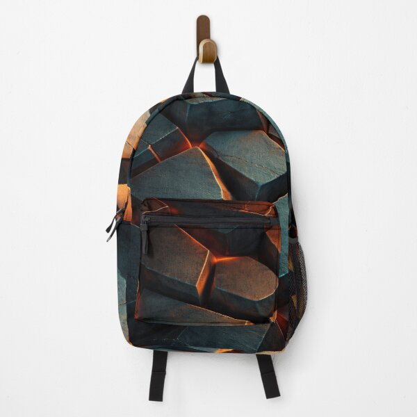 Item preview, Dark Volcanic Rock Texture with Glowing Lava Cracks designed and sold by Kaleidoscope Print.
