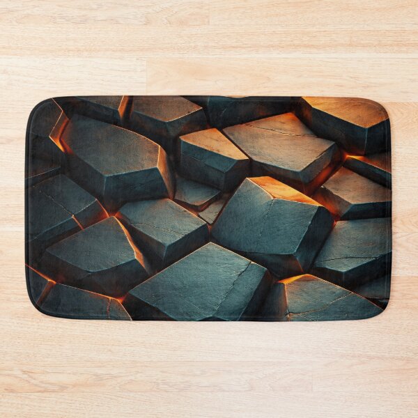 Item preview, Dark Volcanic Rock Texture with Glowing Lava Cracks designed and sold by Kaleidoscope Print.