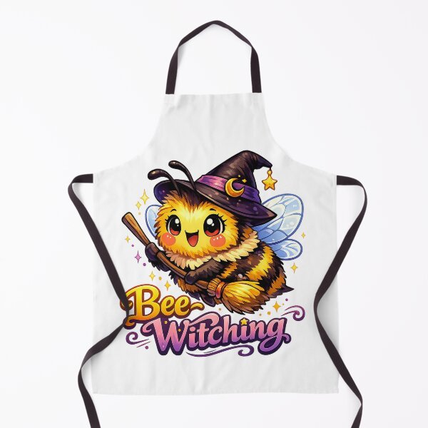 Item preview, Bee-Witching Cute Halloween Bee Witch Pun | Funny Kawaii Bee with Witch Hat & Broom designed and sold by StrayaDesign.