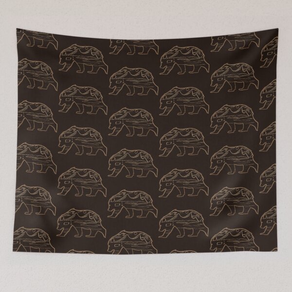 Item preview, Minimalist Bear Mountain Silhouette - Line Art Wilderness Illustration designed and sold by TheArtOfTreble.