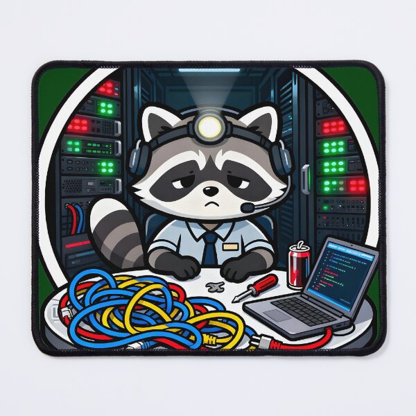 Item preview, IT Support Raccoon: SysAdmin in Crisis designed and sold by BGM by AI.