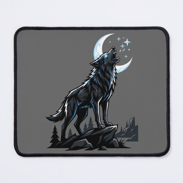 Item preview, Howling Wolf and Moon designed and sold by SolaoLab.