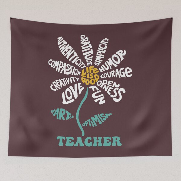 Item preview, Life-is Good Teacher Humor Courage Openness Fun Love designed and sold by LNThread.