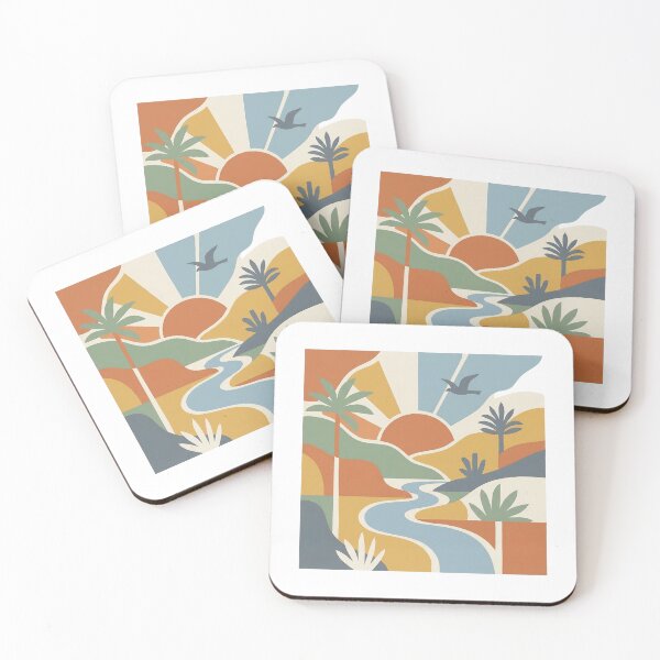 Item preview, Serene Mid-Century Modern Abstract Nature Landscape designed and sold by ArtDepot.