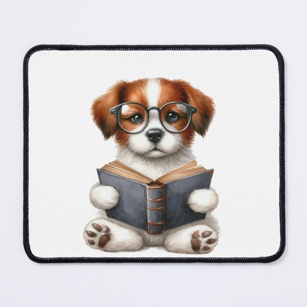Item preview, Treść wiadomości Gemini Smart Little Puppy Reading a Book designed and sold by KrisGraphic45.