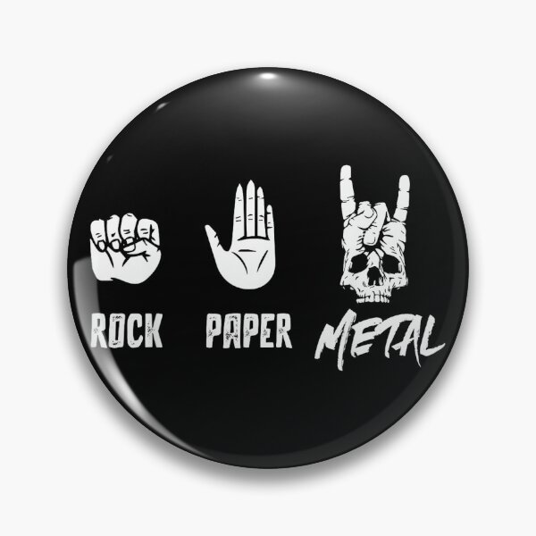 Item preview, Rock Paper Metal - Heavy Metal Music designed and sold by AnnUWatts.