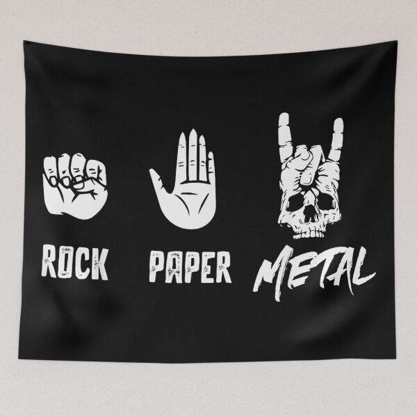 Item preview, Rock Paper Metal - Heavy Metal Music designed and sold by AnnUWatts.