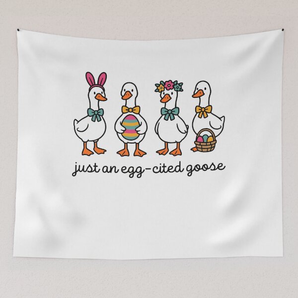 Item preview, Just An Egg-Cited Goose Funny Easter Day designed and sold by gunaone-design.