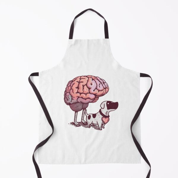 Item preview, Mind vs Heart – Funny Brain Walking Heart Dog Illustration designed and sold by trendplusco.