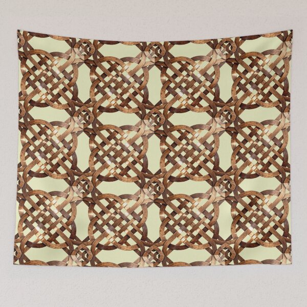 Item preview, A woven pattern made of wood designed and sold by Ratatosk-AI.