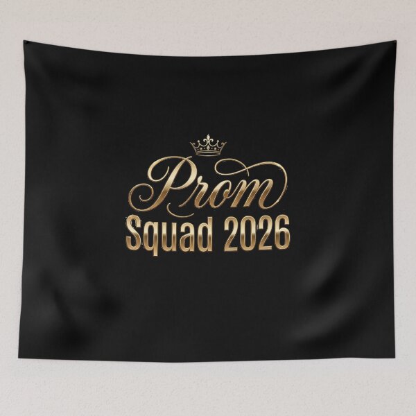Item preview, Prom Squad 2026 Gold Crown Typography – Elegant Graduation Party Design designed and sold by Verycutethings.