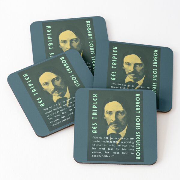 Item preview, Robert Louis Stevenson quote: We do not go to cowards for tender dealing; there is nothing so cruel as panic;  designed and sold by artbleed.