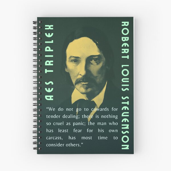 Item preview, Robert Louis Stevenson quote: We do not go to cowards for tender dealing; there is nothing so cruel as panic;  designed and sold by artbleed.