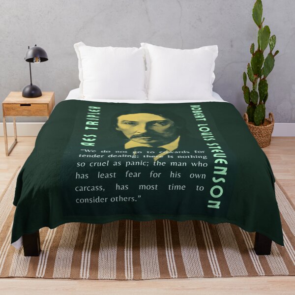 Item preview, Robert Louis Stevenson quote: We do not go to cowards for tender dealing; there is nothing so cruel as panic;  designed and sold by artbleed.