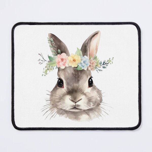 Item preview, Cute Easter Bunny Spring Flowers Painting designed and sold by AussieMomma.