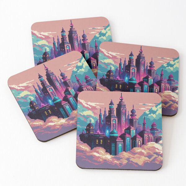 Item preview, Pastel Pixel Gaming Landscapes – Retro Aesthetic Posters & Totes designed and sold by sam54796.