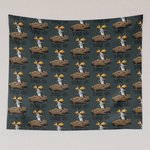 Item preview, Rock On Rockhopper Penguin - Cute Rocker Bird Illustration designed and sold by TheArtOfTreble.