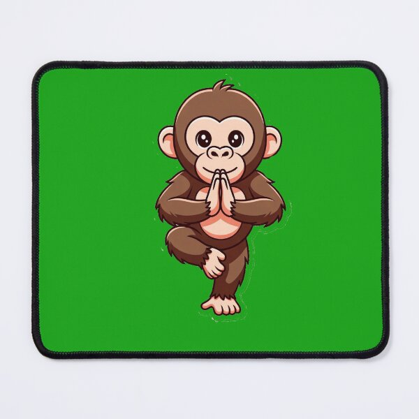 Item preview, Cute Yoga Monkey Meditating Sticker – Funny Zen Animal Namaste Meditation Cartoon designed and sold by zohocreations.