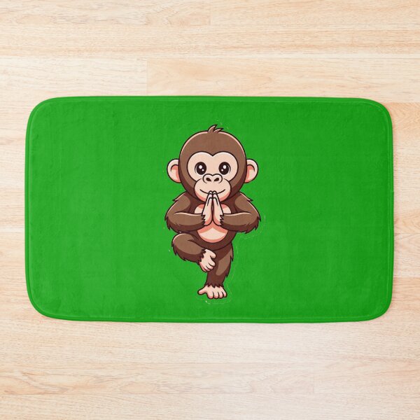 Item preview, Cute Yoga Monkey Meditating Sticker – Funny Zen Animal Namaste Meditation Cartoon designed and sold by zohocreations.