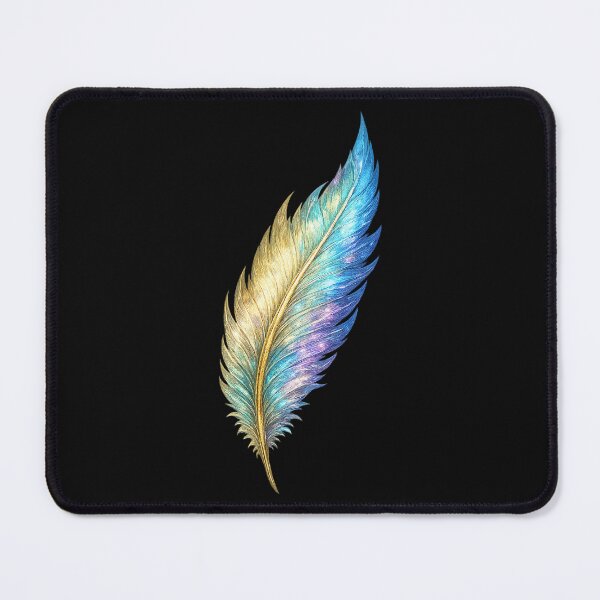 Item preview, Iridescent Golden Blue Fantasy Feather designed and sold by RobertLeibowitz.