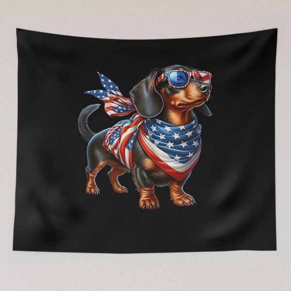 Item preview, Dog Dachshund 4th of July American Flag Patriotic Weiner for Men Women Girls Kids designed and sold by Boutkimaewab.
