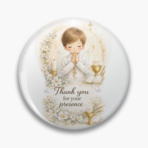 Item preview, First Holy Communion Boy Magnet – Thank You for Your Presence Communion Favor designed and sold by CreativeNest88.