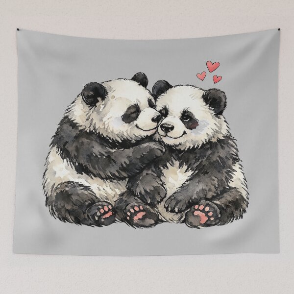 Item preview, Pandas In Love designed and sold by Lion and Lamb Design.