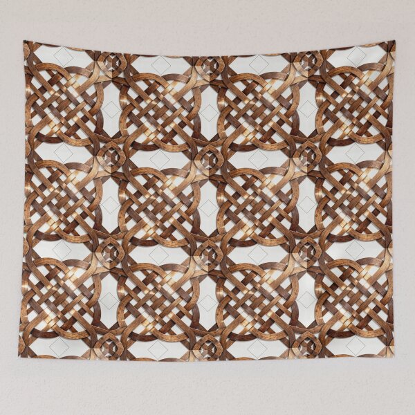 Item preview, A woven pattern made of wood #2 designed and sold by Ratatosk-AI.