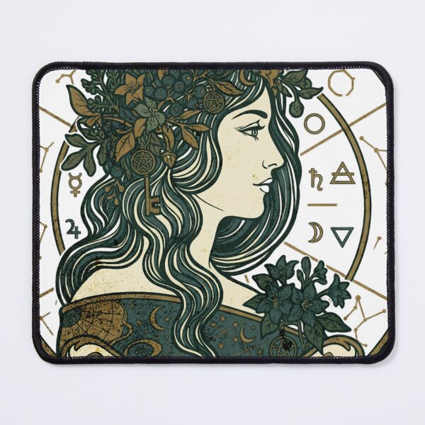 Item preview, Celestial Oracle: Art Nouveau Witchy Goddess & Astrological Map designed and sold by The Archive Alchemist.