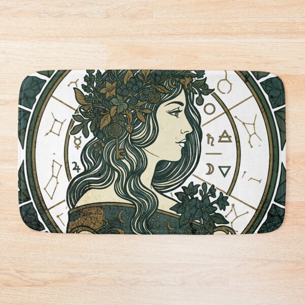 Item preview, Celestial Oracle: Art Nouveau Witchy Goddess & Astrological Map designed and sold by The Archive Alchemist.