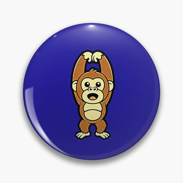 Item preview, Cute Playful Monkey Cartoon Sticker – Funny Happy Animal Character Kids Friendly Design designed and sold by zohocreations.