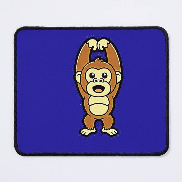 Item preview, Cute Playful Monkey Cartoon Sticker – Funny Happy Animal Character Kids Friendly Design designed and sold by zohocreations.
