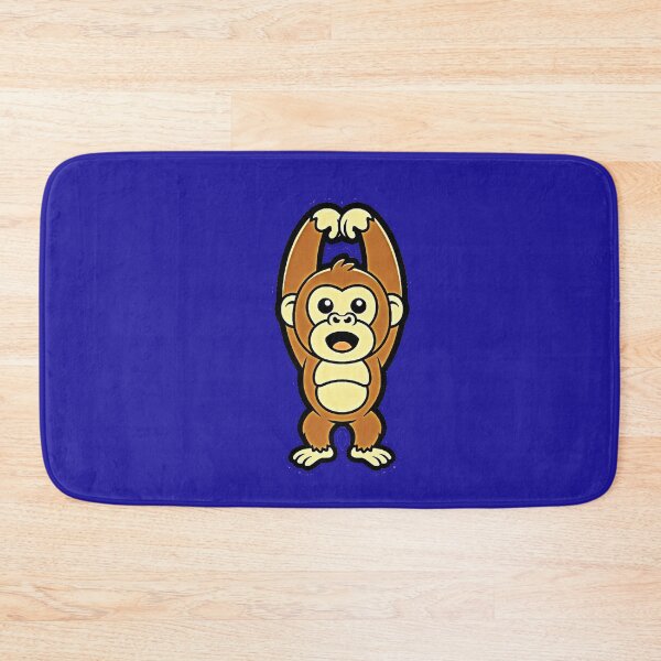 Item preview, Cute Playful Monkey Cartoon Sticker – Funny Happy Animal Character Kids Friendly Design designed and sold by zohocreations.