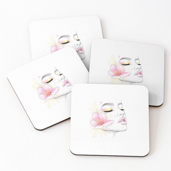 Item preview, Feminine woman's face with flowers designed and sold by TubyShop.