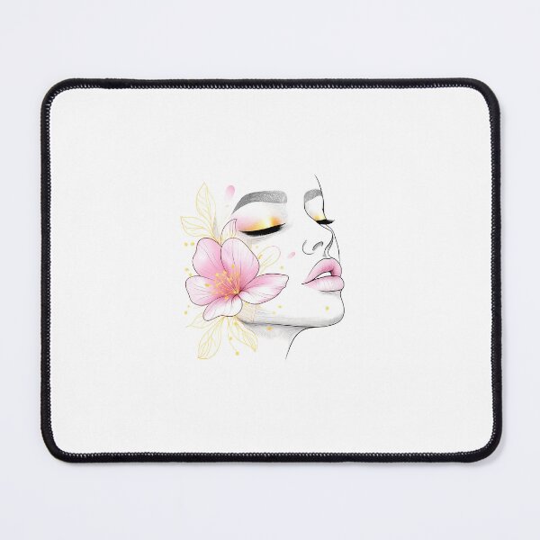 Item preview, Feminine woman's face with flowers designed and sold by TubyShop.